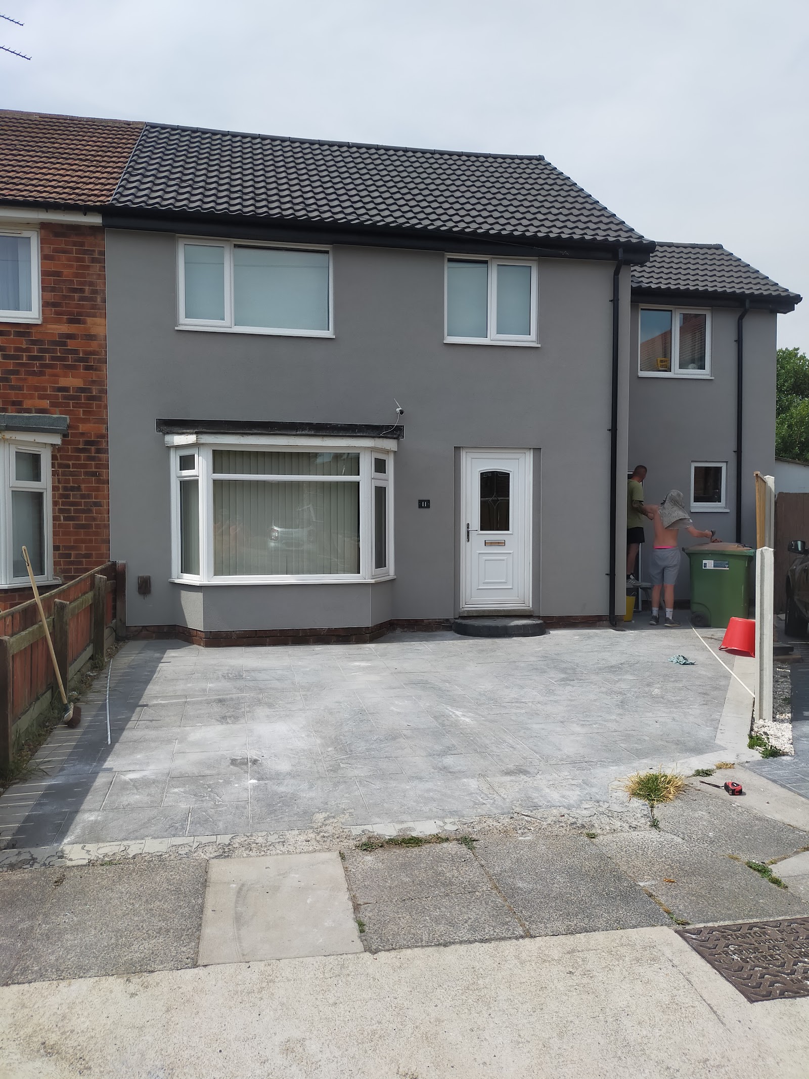 A Redcar house with a freshly rendered exterior finished by TW Plastering